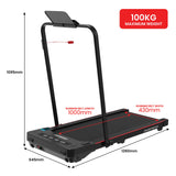 Powertrain K400 Electric Under Desk Treadmill Walking Pad Foldable Handrail - Top-Down View