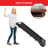 Powertrain K400 Electric Under Desk Treadmill Walking Pad Foldable Handrail - Close-Up Angle