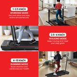 Powertrain K400 Electric Under Desk Treadmill Walking Pad Foldable Handrail - Low Angle