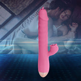 Urway Rabbit Vibrator Licking Tongue Pink - Rear View