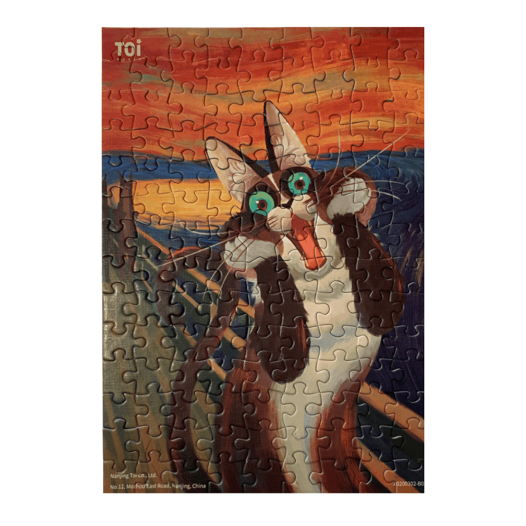 TOI Cat in Art Puzzle - The Scream-2006733435309264897