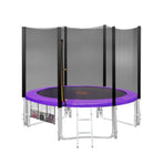 Kahuna 8 ft Round Trampoline Free Safety Net Pad Tidy - Purple