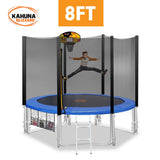 Kahuna Blizzard 8 ft Trampoline Blue with Basketball Set