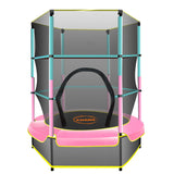 Kahuna Mini 4.5 ft Trampoline Green Pink - Front View