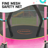 Kahuna Mini 4.5 ft Trampoline Green Pink - Rear View