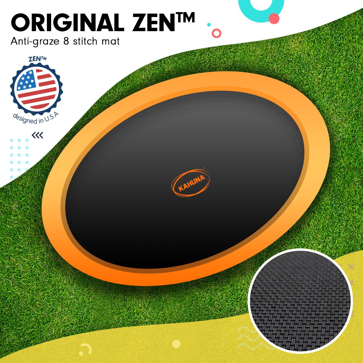 Kahuna Trampoline 8 ft x 14 ft Oval Outdoor - Orange