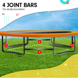Kahuna Trampoline 8 ft x 14 ft Oval Outdoor - Orange - Low Angle