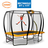 Kahuna Trampoline 8 ft x 11 ft Rectangular Outdoor Orange - Front View