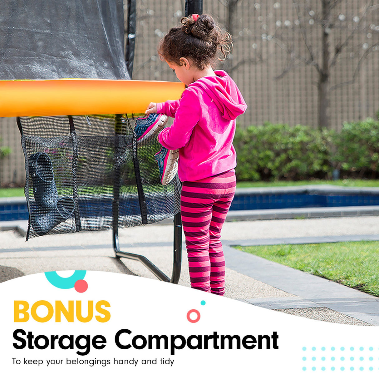 Kahuna Trampoline 8 ft x 11 ft Rectangular Outdoor Orange