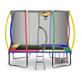 Kahuna Trampoline 6 ft x 9 ft Rectangular Outdoor Rainbow Basketball Set - Extra Image