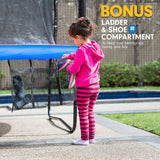 Kahuna Trampoline 6 ft x 9 ft Rectangular Outdoor Rainbow Basketball Set