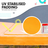 Kahuna 6 ft x 9 ft Rectangular Outdoor Trampoline - Orange - Top-Down View