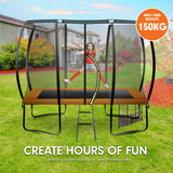 Kahuna Trampoline 6 ft x 9 ft Rectangular Outdoor Basketball Set