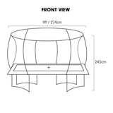 Kahuna Trampoline 6 ft x 9 ft Rectangular Outdoor Basketball Set