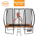 Kahuna Trampoline 6 ft x 9 ft Rectangular Outdoor Basketball Set