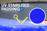 6ft Trampoline Free Safety Net Spring Pad  Mat Ladder Basketball Blue - Top-Down View