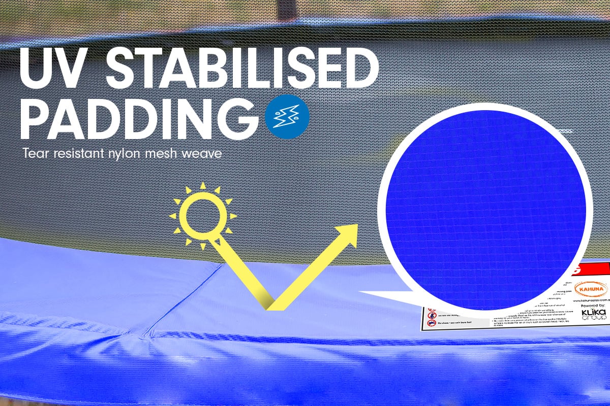 Kahuna Trampoline 12 ft Roof - Blue
