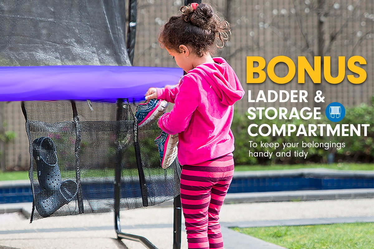 Kahuna Trampoline 6ft with Roof Cover - Purple