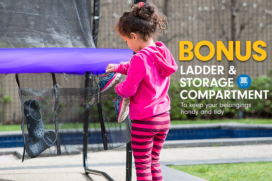 Kahuna Trampoline 6ft with Roof Cover - Purple