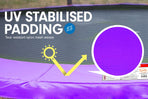 Kahuna Blizzard 8 ft Trampoline Green with Basketball Set Purple