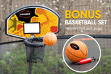 Kahuna Trampoline 8 ft with Basketball Set - Purple - Close-Up Angle