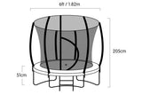Kahuna Trampoline 6 ft with Roof - Rainbow