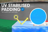 Replacement Trampoline Pad  Outdoor Round Spring Cover 6 ft - Rainbow - Front View