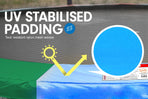 Kahuna Trampoline 6 ft with Roof - Rainbow