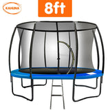 Kahuna 8 ft Trampoline Round Outdoor - Blue - Front View