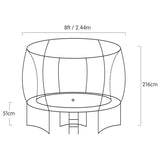 Kahuna Trampoline 8 ft with Basketball Set - Orange - Extra Image