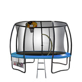 6ft Trampoline Free Safety Net Spring Pad Mat Ladder Basketball Blue