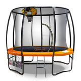 Kahuna Trampoline 10 ft with  Basketball Set - Top-Down View