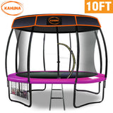 Kahuna Trampoline 10 ft with Roof - Pink - Front View