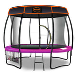 Kahuna Trampoline 10 ft with Roof - Pink - Side View