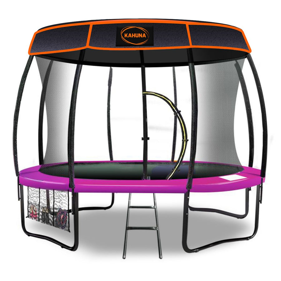Kahuna Trampoline 16 ft with Roof Set - Pink