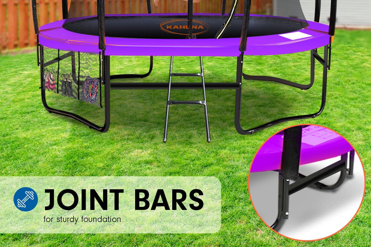 Kahuna Trampoline 10 ft with Roof - Purple