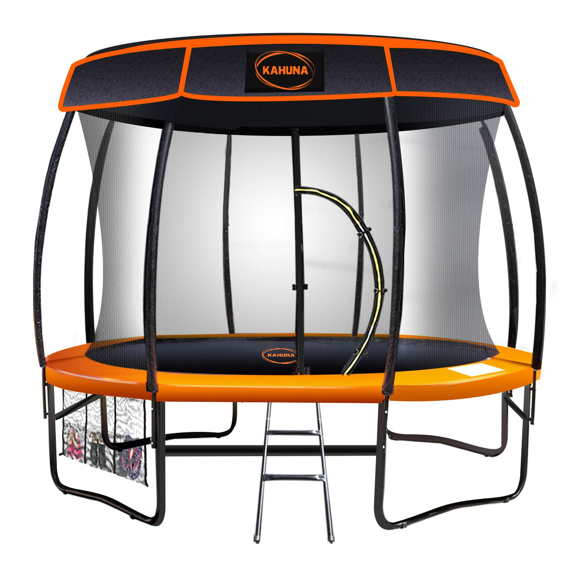 Kahuna Trampoline 12 ft with Roof - Orange