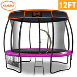 Kahuna Trampoline 12 ft with  Roof - Pink - Front View