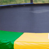 Kahuna Trampoline 12 ft with Basketball Set - Rainbow