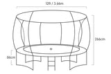 Kahuna Trampoline 12 ft with Roof - Purple - Close-Up Angle