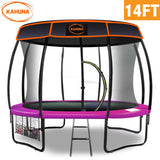 Kahuna Trampoline 14 ft with Roof - Pink - Front View