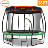 Kahuna Trampoline 16 ft with Roof - Green