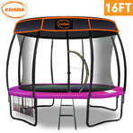 Kahuna Trampoline 16 ft with Roof Set - Pink