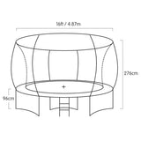 Kahuna Trampoline 14 ft with Roof - Orange