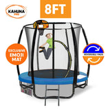 Kahuna Pro 8 ft Trampoline with Mat, Reversible Pad, Basketball Set