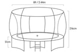 Kahuna Rainbow 8 ft Trampoline - Low Angle