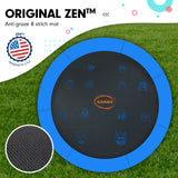 Kahuna Pro 10 ft Trampoline with Mat, Reversible Pad, Basketball Set - Top-Down View