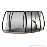 Kahuna Replacement Trampoline Net for 8ft x 14ft Oval Trampoline - Rear View