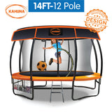 14ft-12 Pole Kahuna Trampoline Roof Shade Cover - Front View