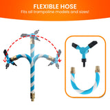 Kahuna Waterpark Rotating Trampoline Water Sprinkler Kit with Adjustable Hose - Close-Up Angle
